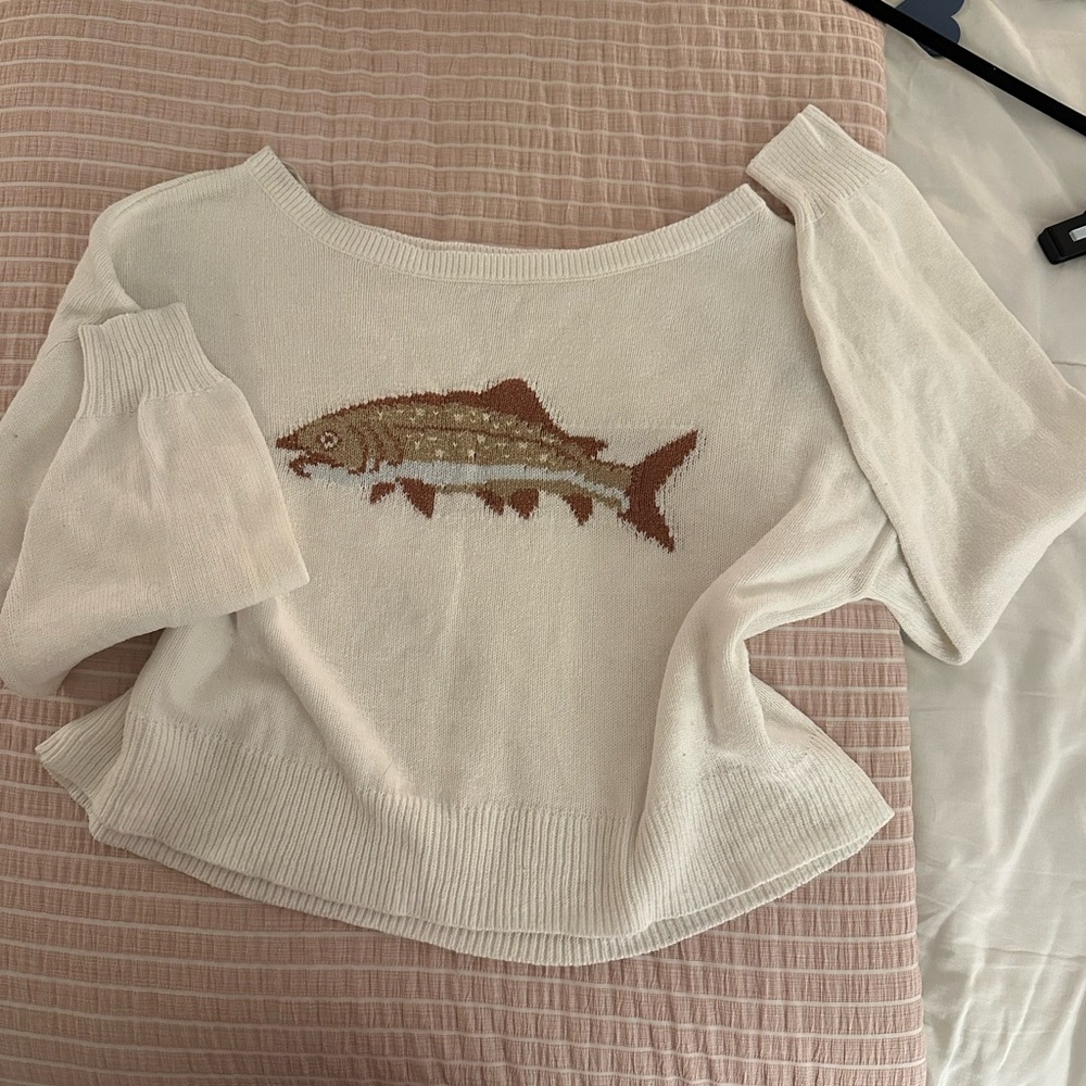Hollister Cream Knit Sweater